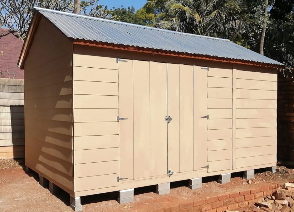 3.0m x 4.2m Tool & Storage Shed with no windows and double doors. Garden Shed. Storage Shed.